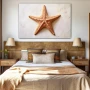 Cuadro La estrella del mar en formato horizontal con colores Marrón, Beige; Decorando pared de Habitación dormitorio