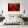 Wall Art titled: Heels and Roses in a Horizontal format with: and Red Colors; Decoration the Bedroom wall