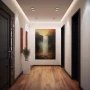 Wall Art titled: The Waterfall in a Vertical format with: Brown, and Beige Colors; Decoration the Hallway wall