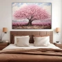 Cuadro Belleza cromática milenaria en formato horizontal con colores Marrón, Rosa, Pastel; Decorando pared de Habitación dormitorio