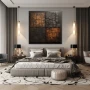 Cuadro Texturas Rústicas geometrica en Habitación dormitorio
