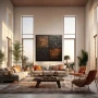 Wall Art titled: Geometric Rustic Textures in a Square format with: and Brown Colors; Decoration the Living Room wall
