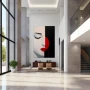 Wall Art titled: My Other Side in a Vertical format with: Black, and Red Colors; Decoration the Entryway wall