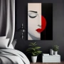 Wall Art titled: My Other Side in a Vertical format with: Black, and Red Colors; Decoration the Bedroom wall