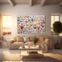 Wall Art titled: Coastal Wealth in a Horizontal format with: white, Beige, and Pastel Colors; Decoration the Apartamento en la playa wall