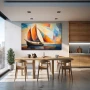 Wall Art titled: Captain of My Destiny in a Horizontal format with: Brown, and Orange Colors; Decoration the Kitchen wall