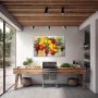 Wall Art titled: Vitamin Impressionism in a Horizontal format with: Yellow, Red, Violet, and Vivid Colors; Decoration the Quinchos wall