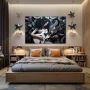 Wall Art titled: Rihanna Voltage in a Horizontal format with: white, Grey, and Black Colors; Decoration the Teenage wall