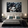 Wall Art titled: Rihanna Voltage in a Horizontal format with: white, Grey, and Black Colors; Decoration the Bedroom wall