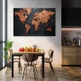 Wall Art titled: Echoes of Pangea in a Horizontal format with: Grey, and Brown Colors; Decoration the Kitchen wall