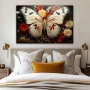 Wall Art titled: Albino Metamorphosis in a Horizontal format with: white, and Red Colors; Decoration the Bedroom wall