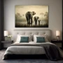 Wall Art titled: The Path of the Giants in a Horizontal format with: Grey, and Monochromatic Colors; Decoration the Bedroom wall