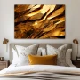 Wall Art titled: Golden Glow in a Horizontal format with: and Golden Colors; Decoration the Bedroom wall