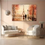 Wall Art titled: Lovers under the Ochre in a Horizontal format with: Brown, and Monochromatic Colors; Decoration the Living Room wall