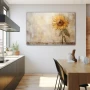 Wall Art titled: The Golden Guardian in a Horizontal format with: Golden, Brown, and Beige Colors; Decoration the Kitchen wall