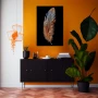 Wall Art titled: Avian Elegance in a Vertical format with: Brown, and Black Colors; Decoration the Sideboard wall