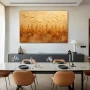 Wall Art titled: Spiritual Flow in a Horizontal format with: Golden, and Brown Colors; Decoration the Living Room wall