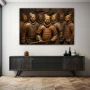 Wall Art titled: Terracotta Warriors in a Horizontal format with: and Golden Colors; Decoration the Sideboard wall