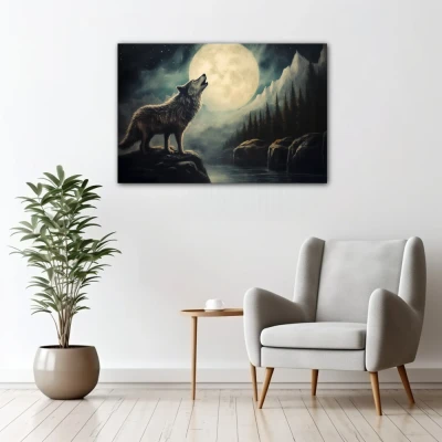 Wall Art titled: Omen of Dawn in a Horizontal format with: white, Grey, and Monochromatic Colors; Decoration the White Wall wall