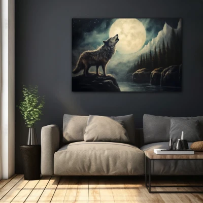 Wall Art titled: Omen of Dawn in a Horizontal format with: white, Grey, and Monochromatic Colors; Decoration the Black Walls wall