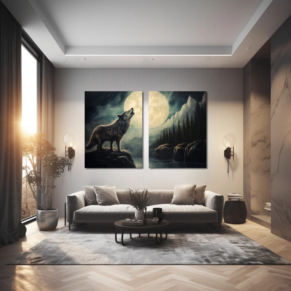 Wall Art titled: Omen of Dawn in a Horizontal format with: white, Grey, and Monochromatic Colors; Decoration the Living Room wall