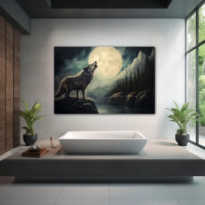 Wall Art titled: Omen of Dawn in a Horizontal format with: white, Grey, and Monochromatic Colors; Decoration the Wellbeing wall