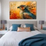 Wall Art titled: Divine Twilight Flight in a Horizontal format with: and Orange Colors; Decoration the Bedroom wall