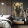 Cuadro Ragnar Heraldsen en formato vertical con colores Marrón, Monocromático; Decorando pared de Habitación dormitorio