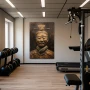 Wall Art titled: Terracotta Specter in a Vertical format with: Golden, and Brown Colors; Decoration the Gym wall