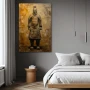 Wall Art titled: Golden Sentinel in a Vertical format with: Golden, and Brown Colors; Decoration the Bedroom wall