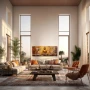 Wall Art titled: Peace and Harmony in a Elongated format with: Golden, and Brown Colors; Decoration the Living Room wall
