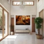 Wall Art titled: Wild Elegance in a Horizontal format with: Brown, and Orange Colors; Decoration the Entryway wall
