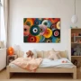 Wall Art titled: Parallel Universes in a Horizontal format with: Blue, Red, Green, and Vivid Colors; Decoration the Nursery wall
