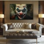 Wall Art titled: Tears of a Smile in a Horizontal format with: white, Red, and Green Colors; Decoration the Above Couch wall