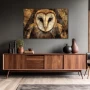 Wall Art titled: Abyssus Ocularis in a Horizontal format with: Brown, and Monochromatic Colors; Decoration the Sideboard wall
