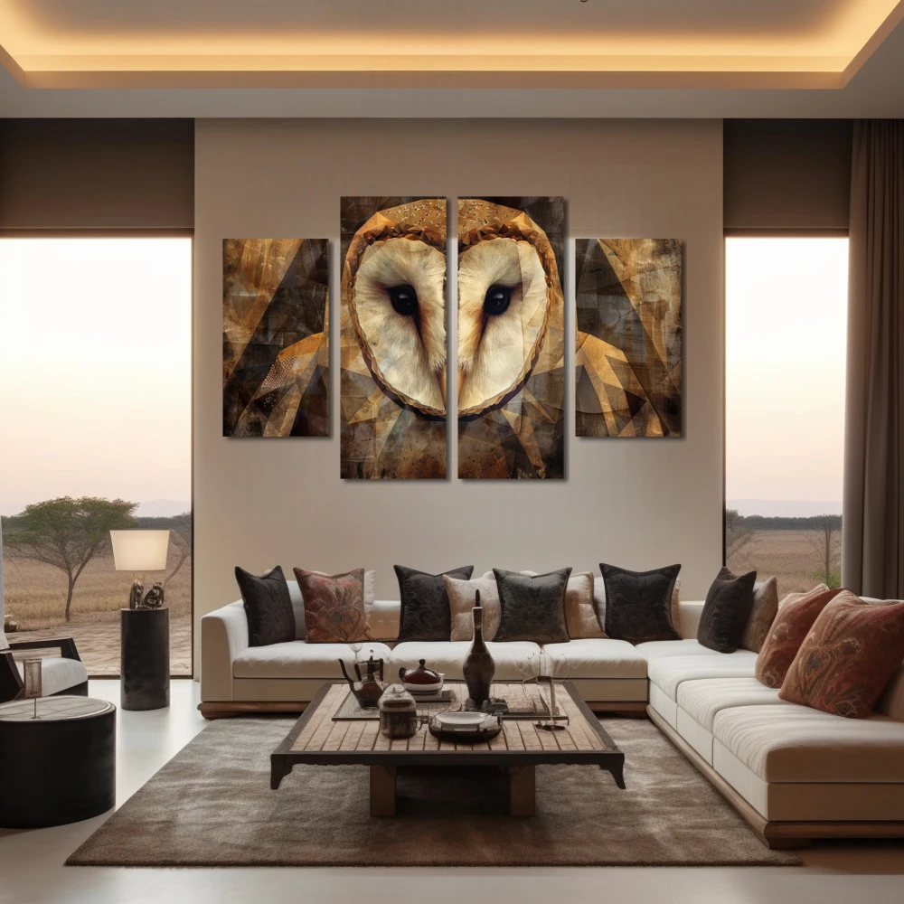 Wall Art titled: Abyssus Ocularis in a Horizontal format with: Brown, and Monochromatic Colors; Decoration the Living Room wall