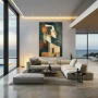 Wall Art titled: Abstract Silhouette in a Vertical format with: Grey, Brown, and Beige Colors; Decoration the Living Room wall