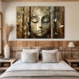 Wall Art titled: Awareness of Nature in a Horizontal format with: Grey, and Brown Colors; Decoration the Bedroom wall