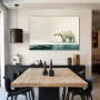 Wall Art titled: Polar Silhouette in a Horizontal format with: white, and Grey Colors; Decoration the Living Room wall