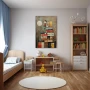 Wall Art titled: Tower of Wisdom in a Vertical format with: Brown, and Beige Colors; Decoration the Nursery wall