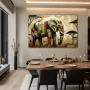 Wall Art titled: Spirit of the Savannah in a Horizontal format with: Brown, and Beige Colors; Decoration the Living Room wall