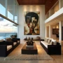 Wall Art titled: Fragmented Essence in a Vertical format with: Brown, and Beige Colors; Decoration the Living Room wall