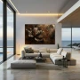 Wall Art titled: Copper Whispers in a Horizontal format with: Brown, and Monochromatic Colors; Decoration the Living Room wall