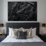 Wall Art titled: Fragments of Darkness in a Horizontal format with: Black, and Monochromatic Colors; Decoration the Bedroom wall
