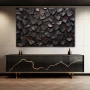 Wall Art titled: Mysterious Heartbeats in a Horizontal format with: Black, and Red Colors; Decoration the Sideboard wall