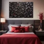 Wall Art titled: Mysterious Heartbeats in a Horizontal format with: Black, and Red Colors; Decoration the Bedroom wall