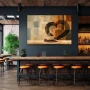 Wall Art titled: Aromatic Heart in a Horizontal format with: Brown, and Beige Colors; Decoration the Bar wall