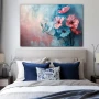 Wall Art titled: Wings of Serenity in a Horizontal format with: Sky blue, Pink, and Pastel Colors; Decoration the Bedroom wall