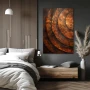 Wall Art titled: Echoes of Time in a Vertical format with: and Brown Colors; Decoration the Bedroom wall