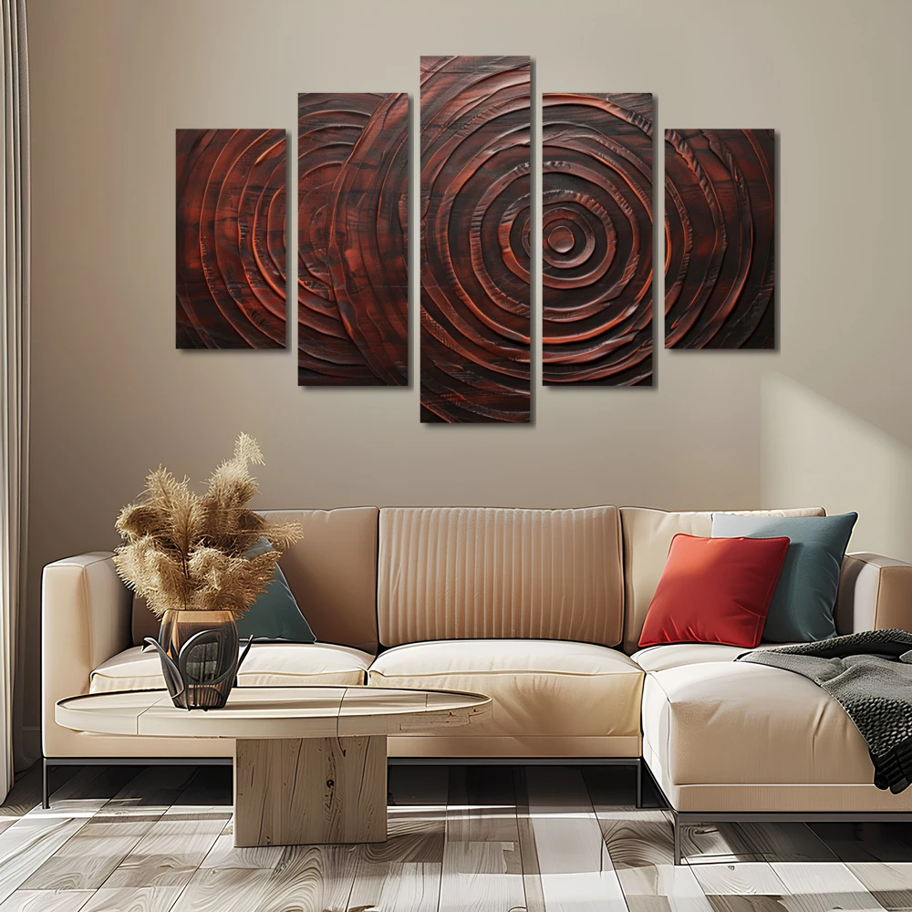 Wall Art titled: Whirlwind of Emotions in a Horizontal format with: and Monochromatic Colors; Decoration the Beige Wall wall